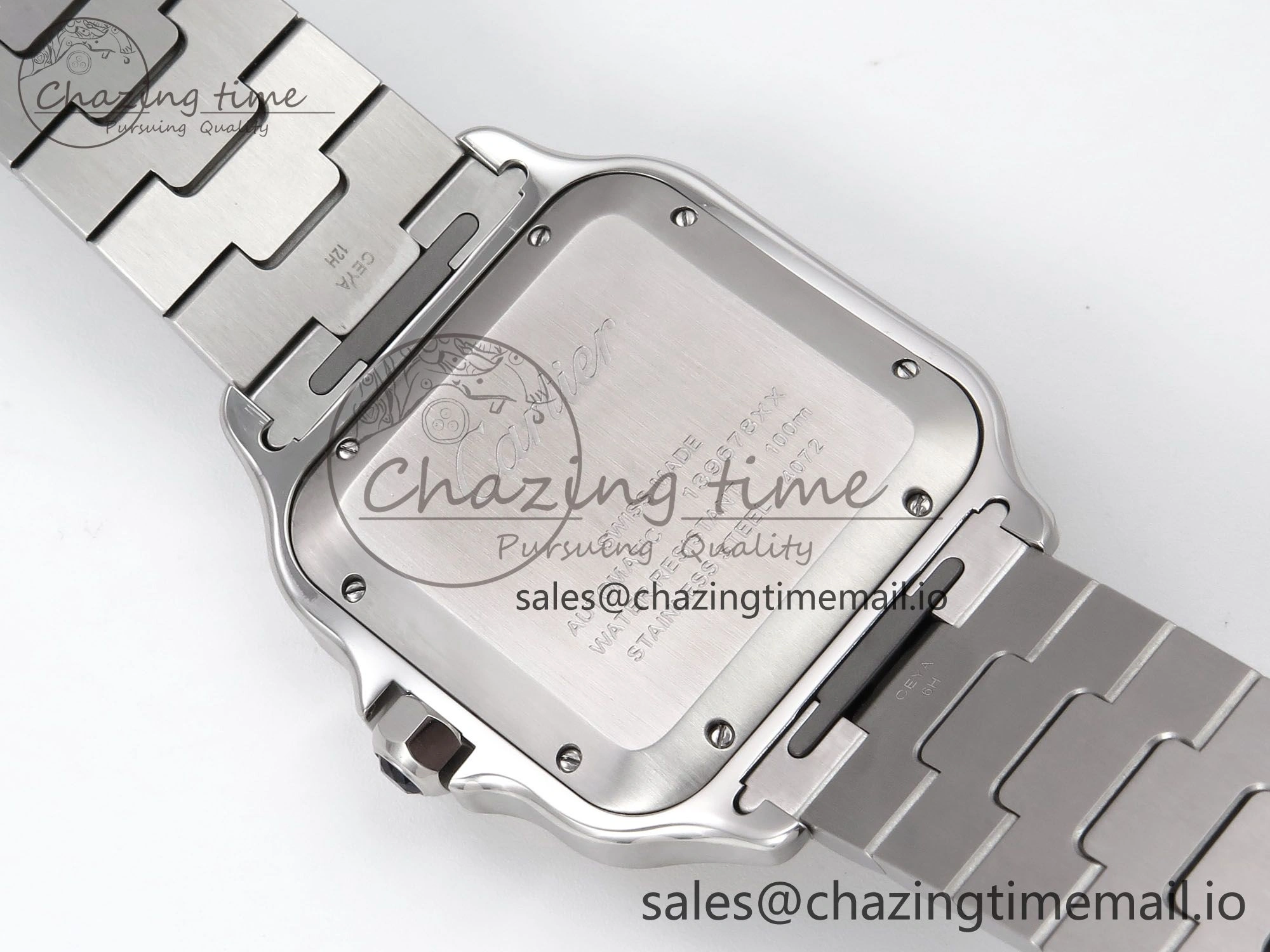 Santos de Cartier 40mm YG SS BVF 1:1 Best Edition Gray Dial on SS SmartLinks Bracelet MIYOTA 9015