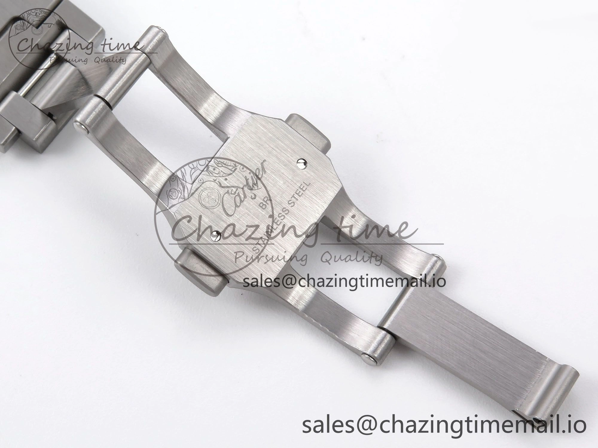 Santos de Cartier 40mm YG SS BVF 1:1 Best Edition Gray Dial on SS SmartLinks Bracelet MIYOTA 9015