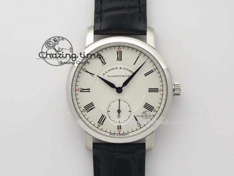 Saxonia 384.032 Moon Phase RG GF Maker Best Edition White Dial On Brown Leather Strap AL0865