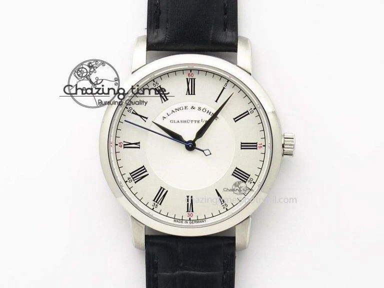 Saxonia 384.032 Moon Phase RG GF Maker Best Edition White Dial On Brown Leather Strap AL0865