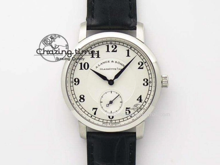 Saxonia 384.032 Moon Phase RG GF Maker Best Edition White Dial On Brown Leather Strap AL0865