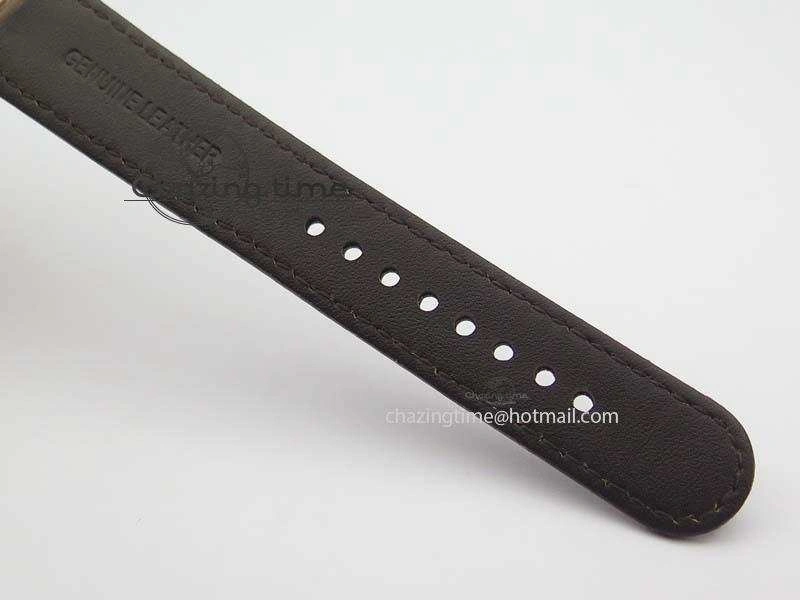 Saxonia 384.032 Moon Phase RG GF Maker Best Edition White Dial On Brown Leather Strap AL0865