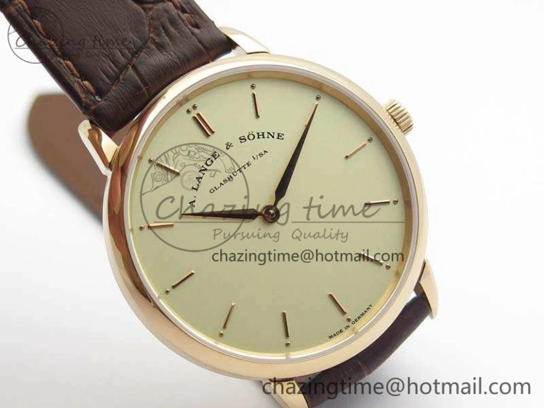 Saxonia Thin 211.026 RG Gold Dial On Leather Strap MIYOTA 9015