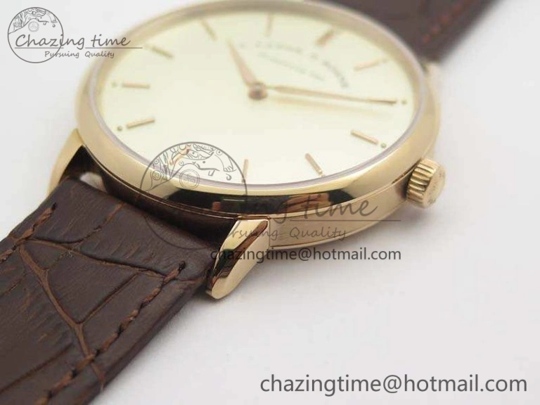 Saxonia Thin 211.026 RG Gold Dial On Leather Strap MIYOTA 9015