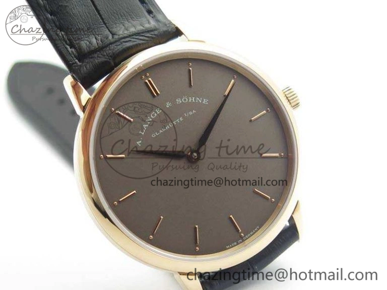 Saxonia Thin 211.026 RG Gray Dial On Leather Strap MIYOTA 9015