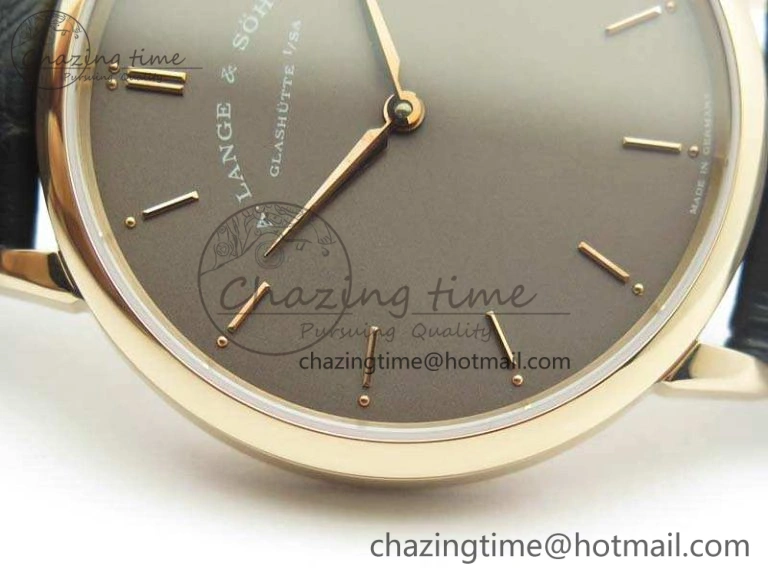 Saxonia Thin 211.026 RG Gray Dial On Leather Strap MIYOTA 9015