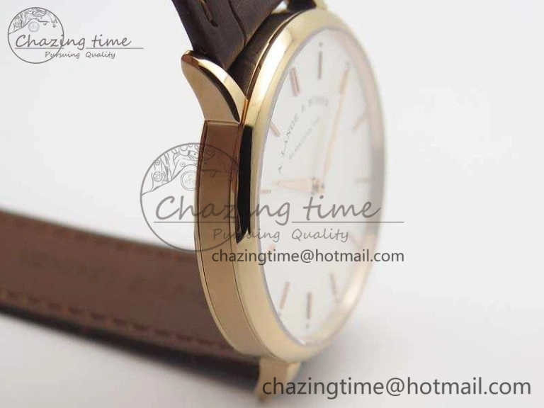 Saxonia Thin 211.026 RG White Dial On Leather Strap MIYOTA 9015