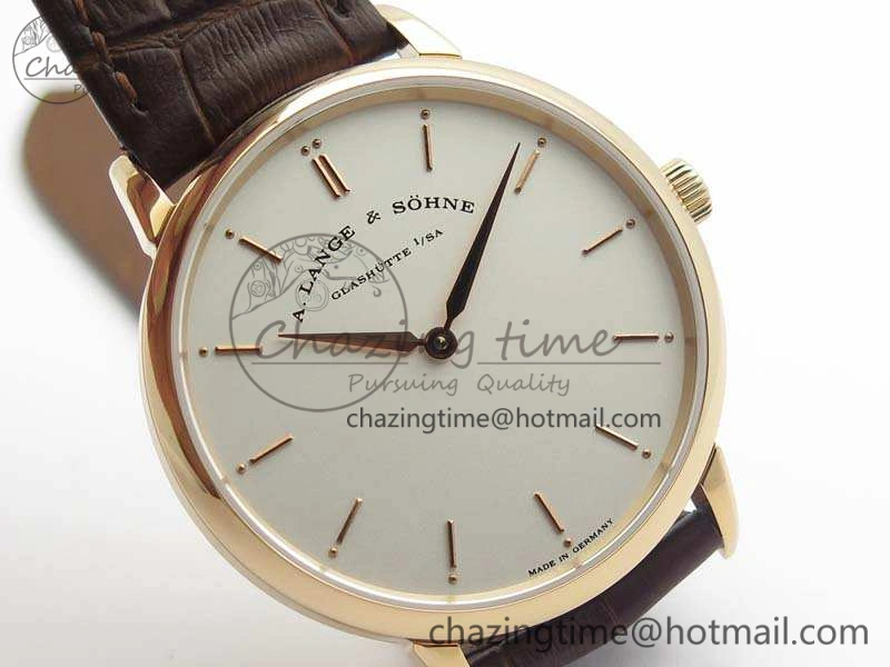 Saxonia Thin 211.026 RG White Dial On Leather Strap MIYOTA 9015