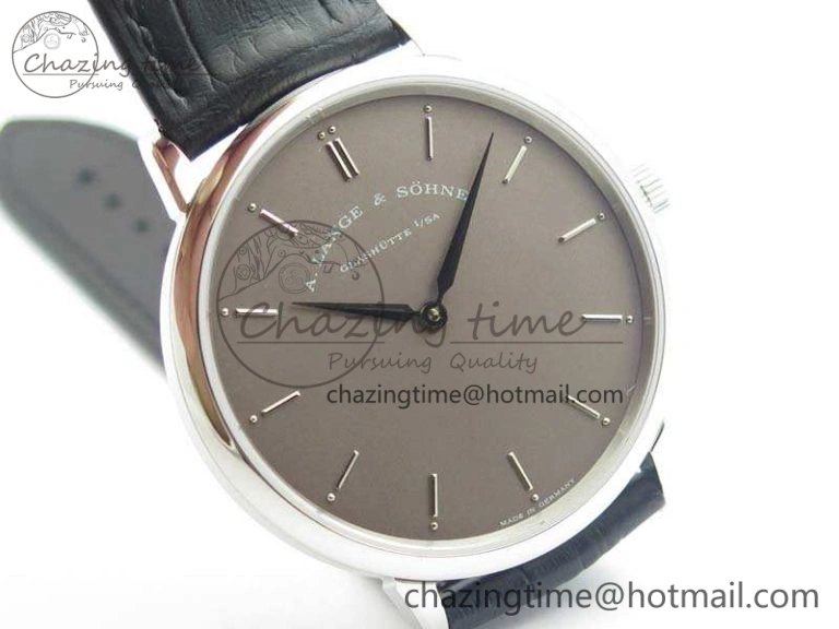 Saxonia Thin 211.026 SS Gray Dial On Leather Strap MIYOTA 9015
