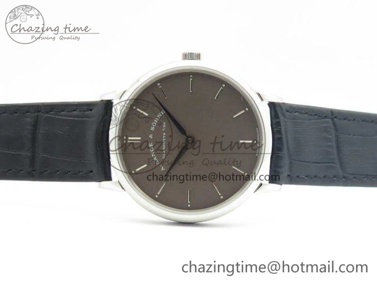 Saxonia Thin 211.026 SS Gray Dial On Leather Strap MIYOTA 9015