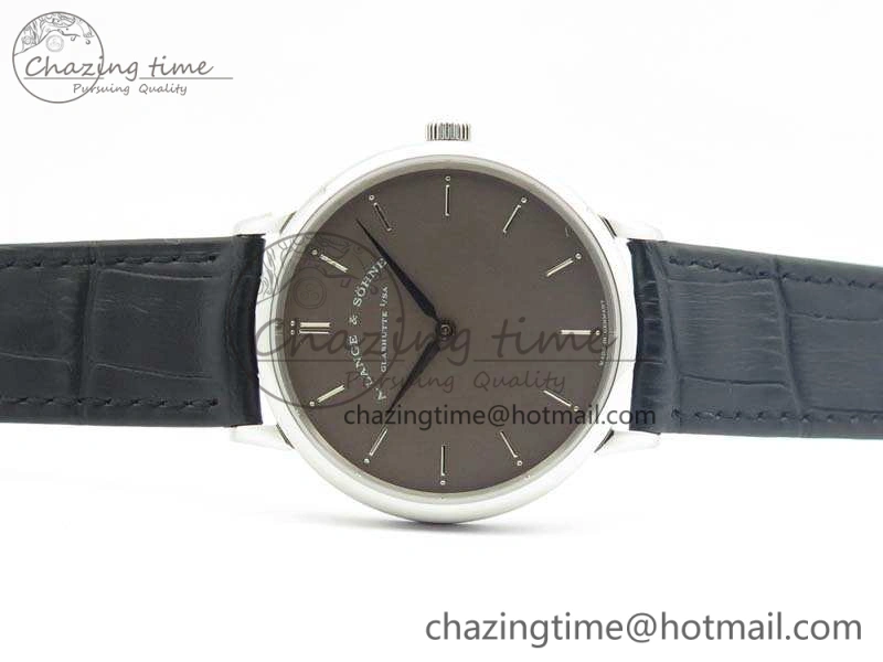 Saxonia Thin 211.026 SS Gray Dial On Leather Strap MIYOTA 9015