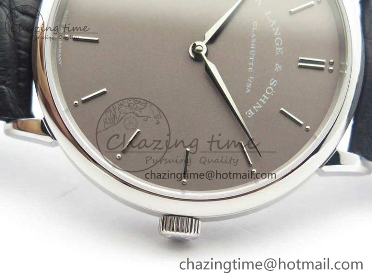 Saxonia Thin 211.026 SS Gray Dial On Leather Strap MIYOTA 9015