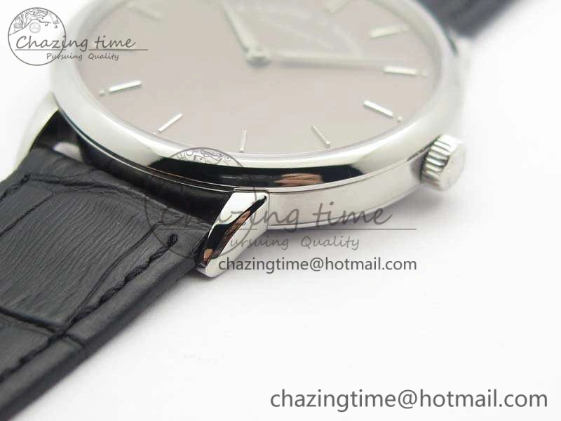Saxonia Thin 211.026 SS Gray Dial On Leather Strap MIYOTA 9015