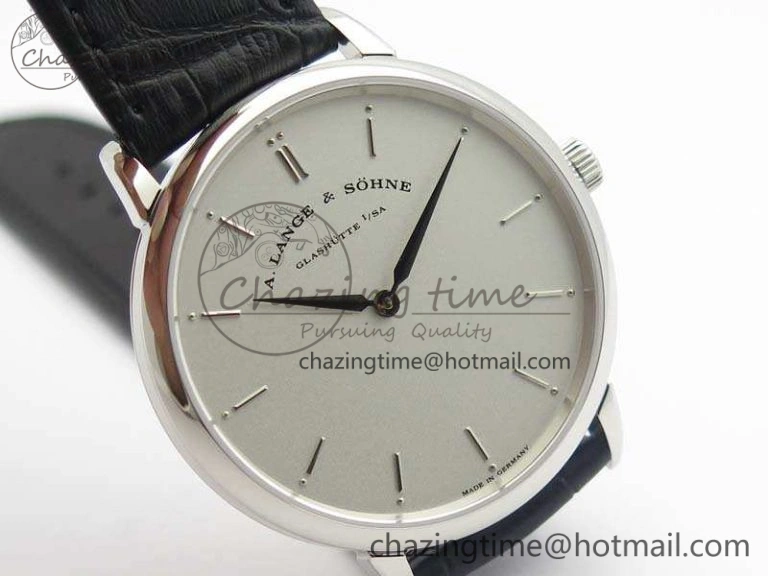 Saxonia Thin 211.026 SS White Dial On Leather Strap MIYOTA 9015