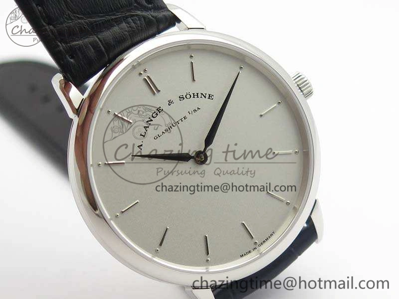 Saxonia Thin 211.026 SS White Dial On Leather Strap MIYOTA 9015