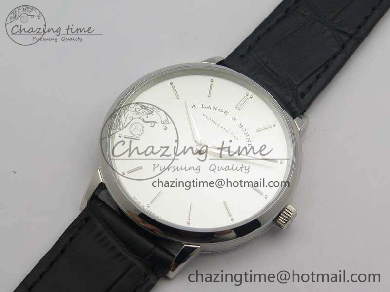 Saxonia Thin 211.026 SS White Dial On Leather Strap MIYOTA 9015