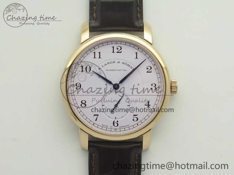 Saxonia Thin RG F8F Edition Green Dial on Brown Leather Strap A23J