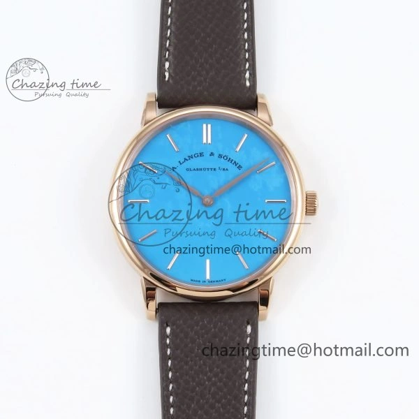 Saxonia Thin RG F8F Edition Green Dial on Brown Leather Strap A23J