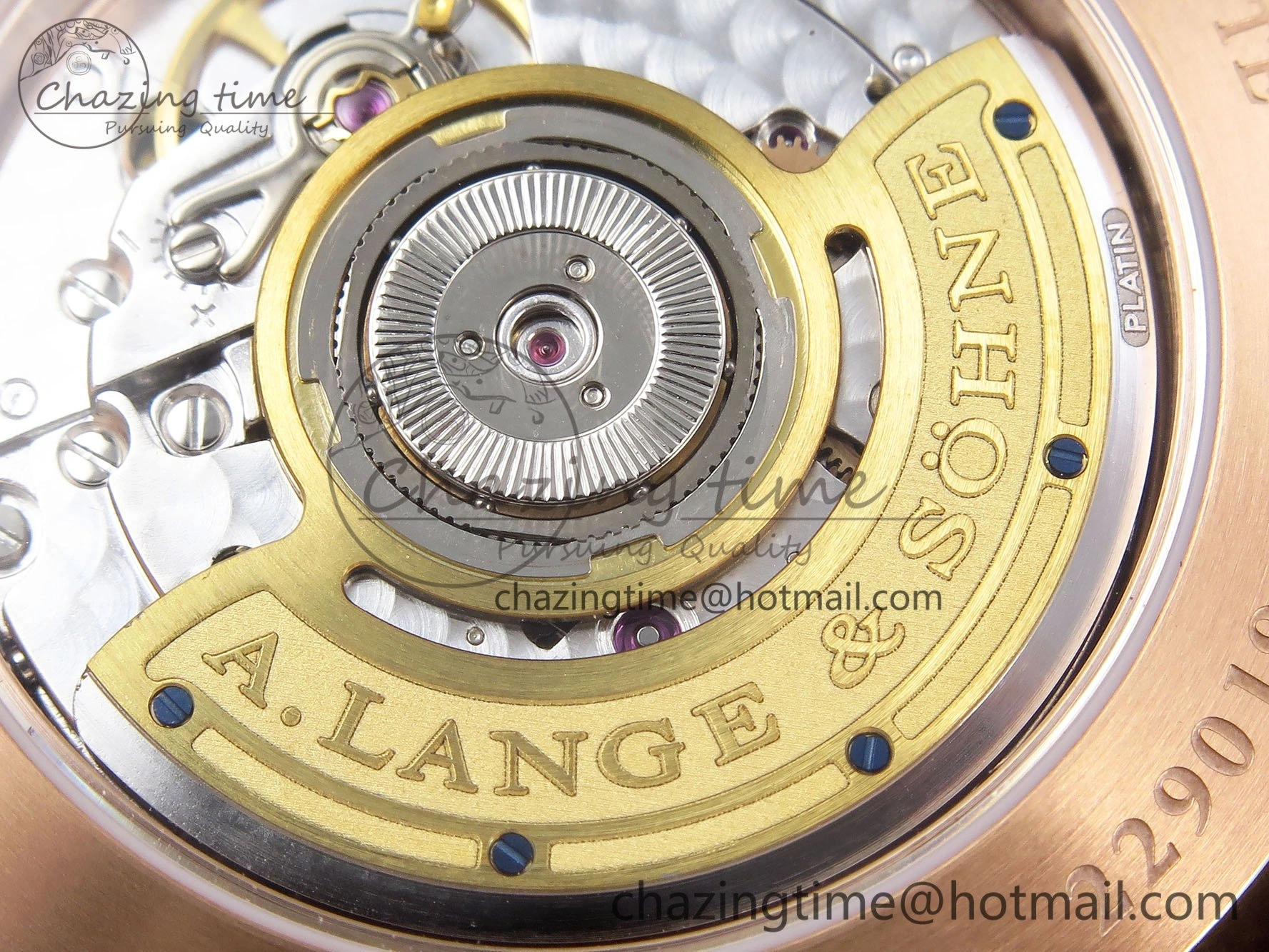 Saxonia Thin RG F8F Edition Green Dial on Brown Leather Strap A23J
