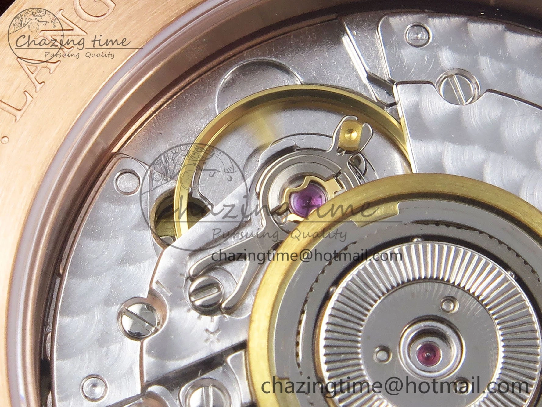 Saxonia Thin RG F8F Edition Green Dial on Brown Leather Strap A23J