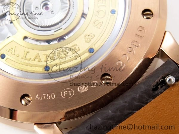 Saxonia Thin RG F8F Edition Green Dial on Brown Leather Strap A23J