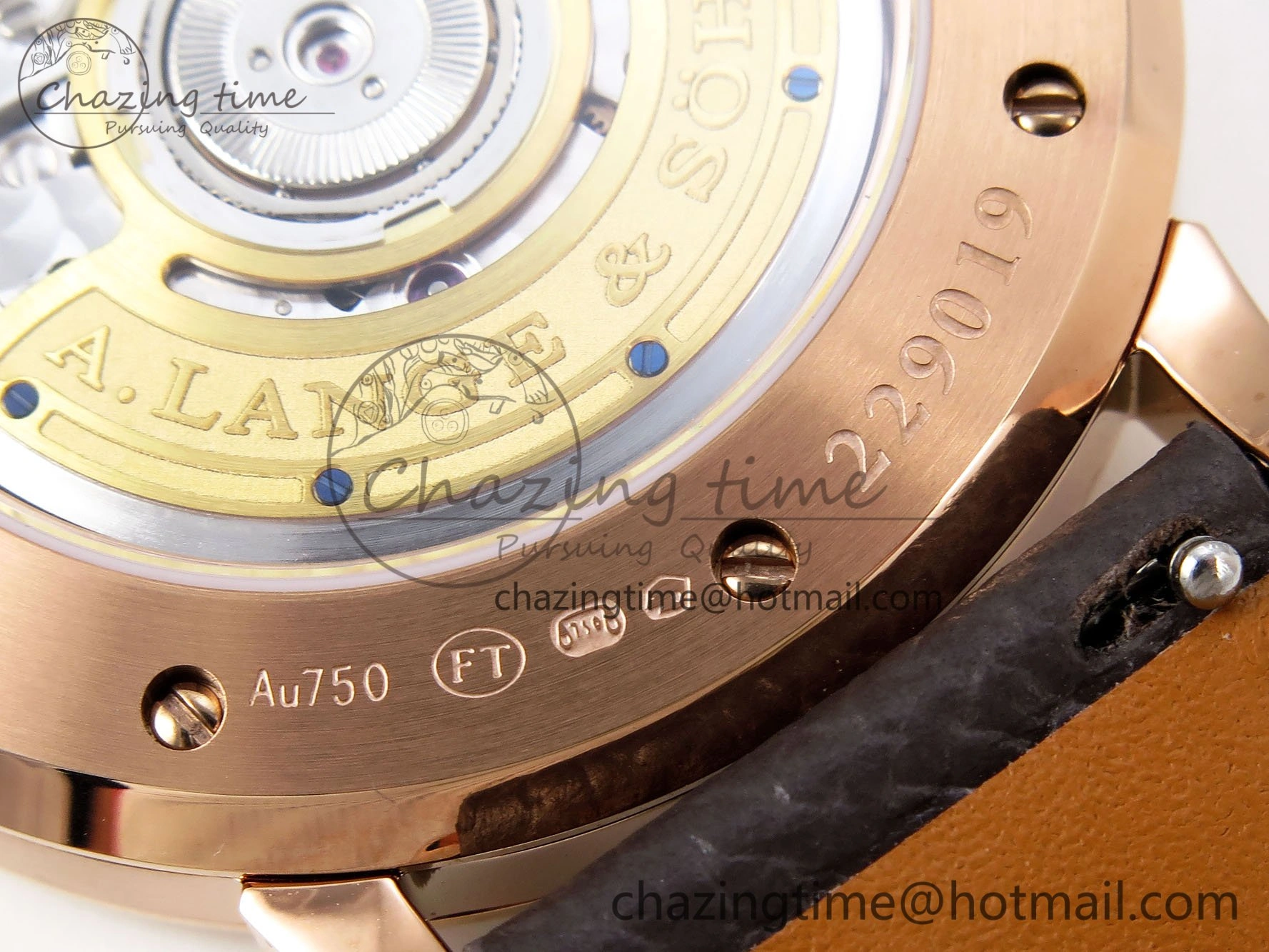 Saxonia Thin RG F8F Edition Green Dial on Brown Leather Strap A23J