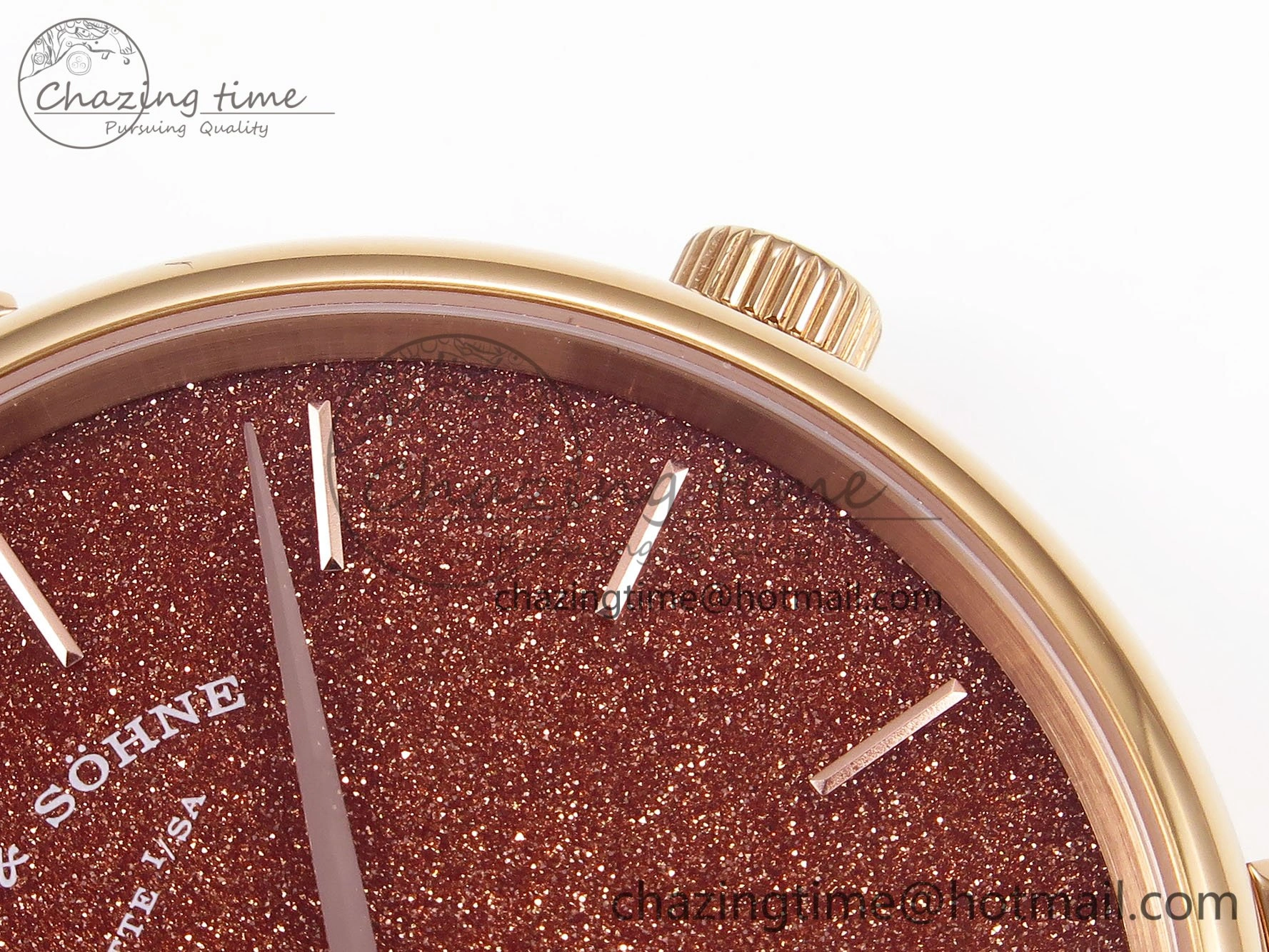 Saxonia Thin RG F8F Edition Orange Dial on Black Leather Strap A23J