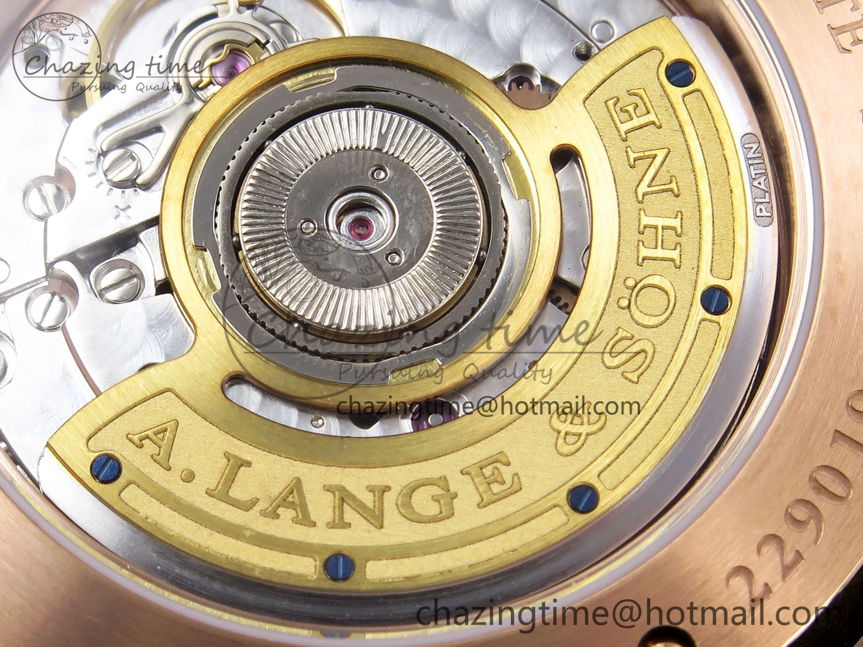 Saxonia Thin RG F8F Edition Orange Dial on Black Leather Strap A23J