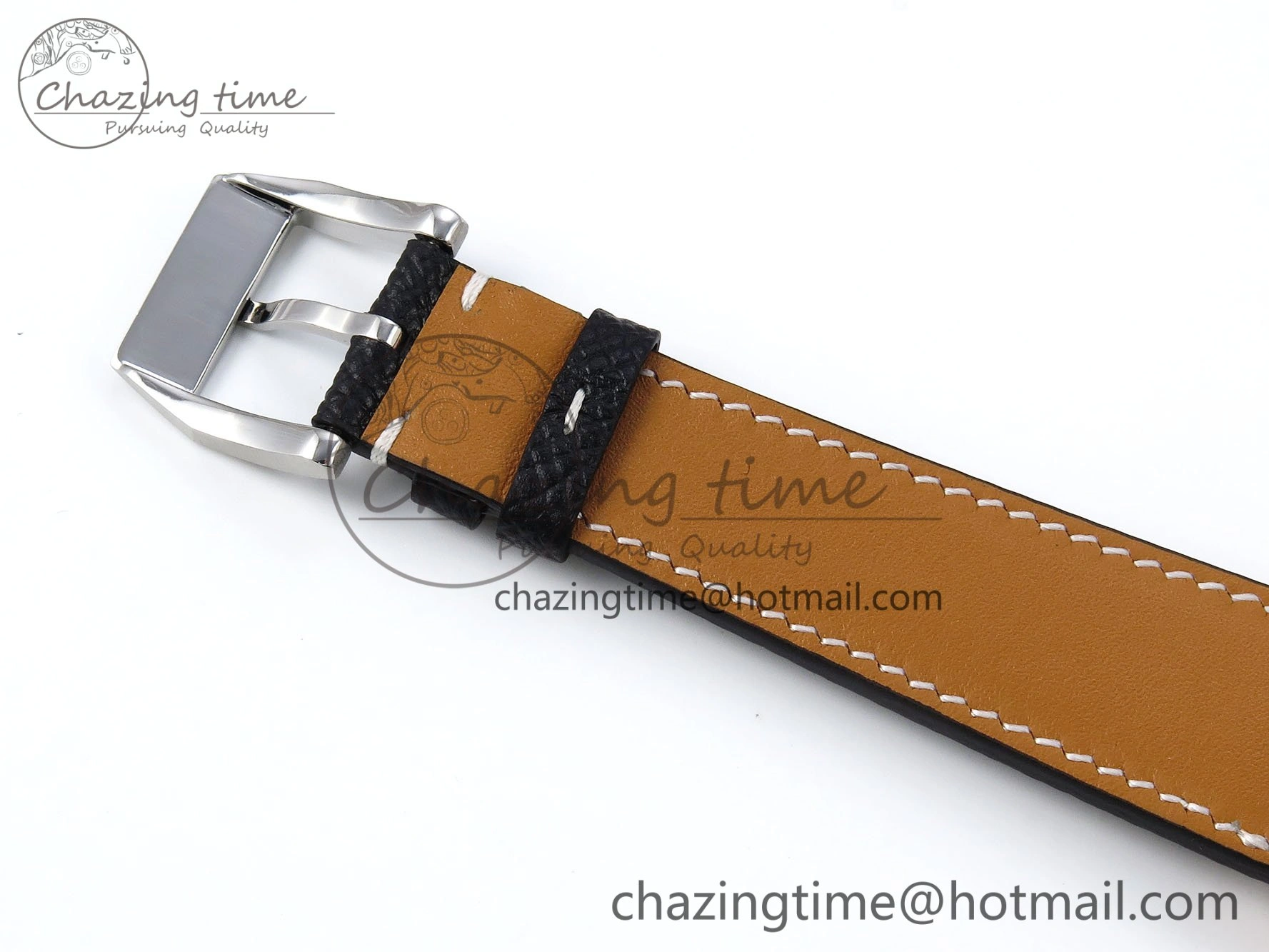 Saxonia Thin RG F8F Edition Orange Dial on Black Leather Strap A23J