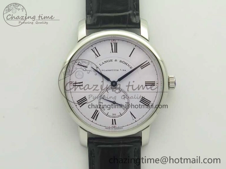 Saxonia Thin SS F8F Edition Green Textured Dial on Brown Leather Strap A23J