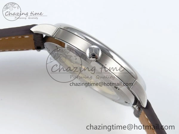 Saxonia Thin SS F8F Edition Green Textured Dial on Brown Leather Strap A23J