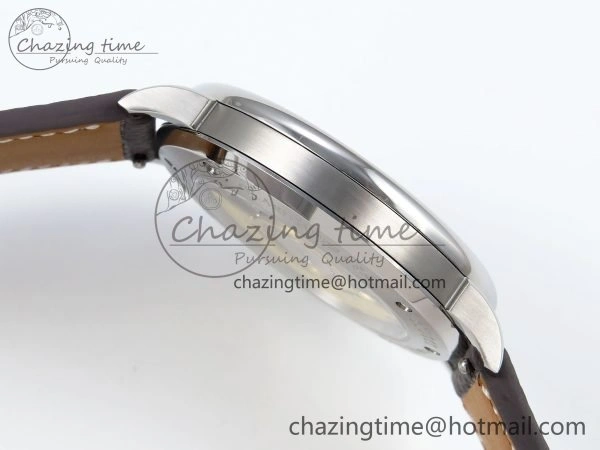 Saxonia Thin SS F8F Edition Green Textured Dial on Brown Leather Strap A23J