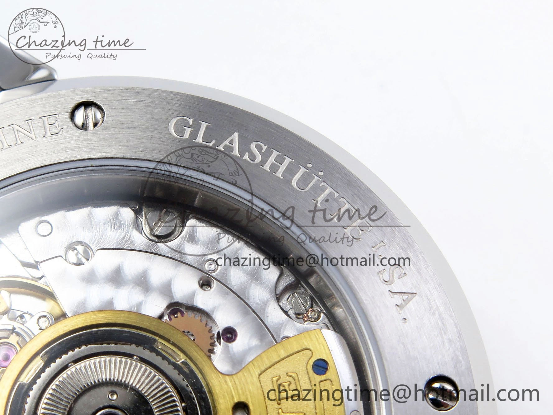 Saxonia Thin SS F8F Edition Green Textured Dial on Brown Leather Strap A23J
