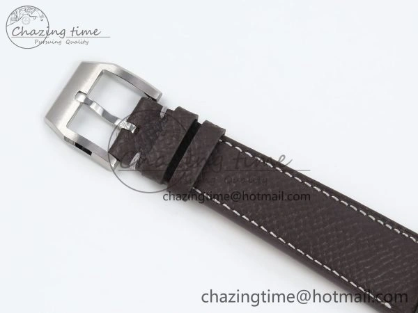 Saxonia Thin SS F8F Edition Green Textured Dial on Brown Leather Strap A23J
