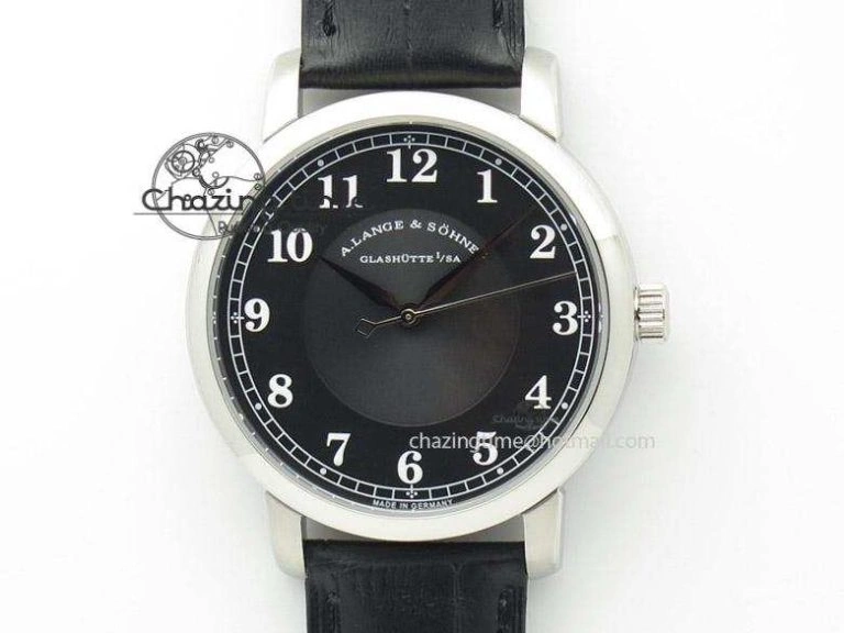Saxonia Thin SS F8F Edition Green Textured Dial on Brown Leather Strap A23J