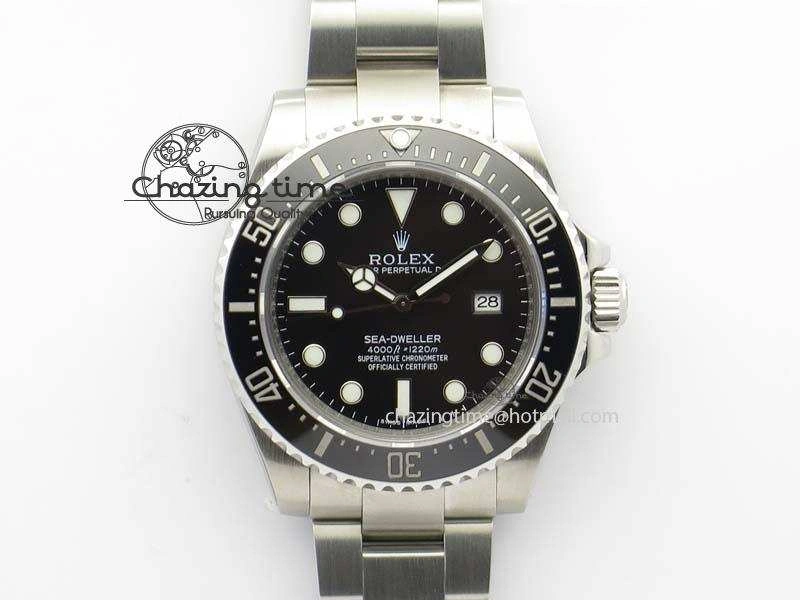 Sea-Dweller 116600 Black Ceramic 1:1 Noob Best Edition On SS Bracelet SA3135 V2