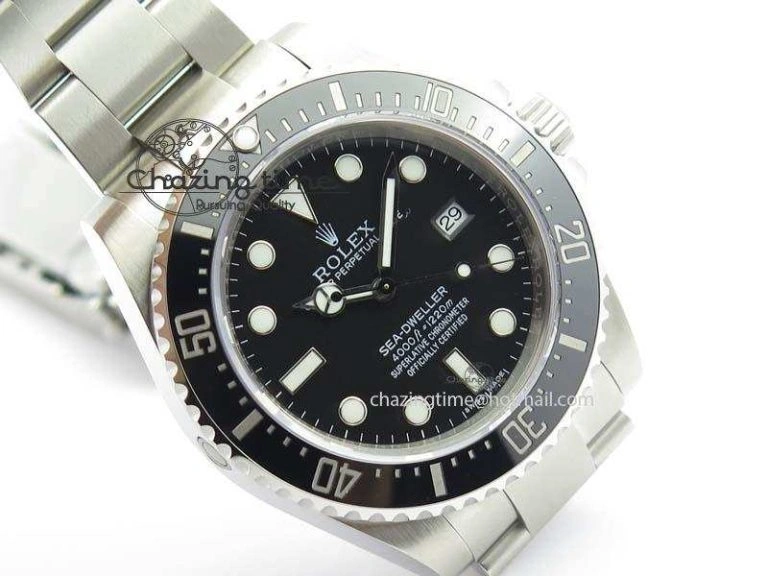 Sea-Dweller 116600 Black Ceramic 1:1 Noob Best Edition On SS Bracelet SA3135 V2
