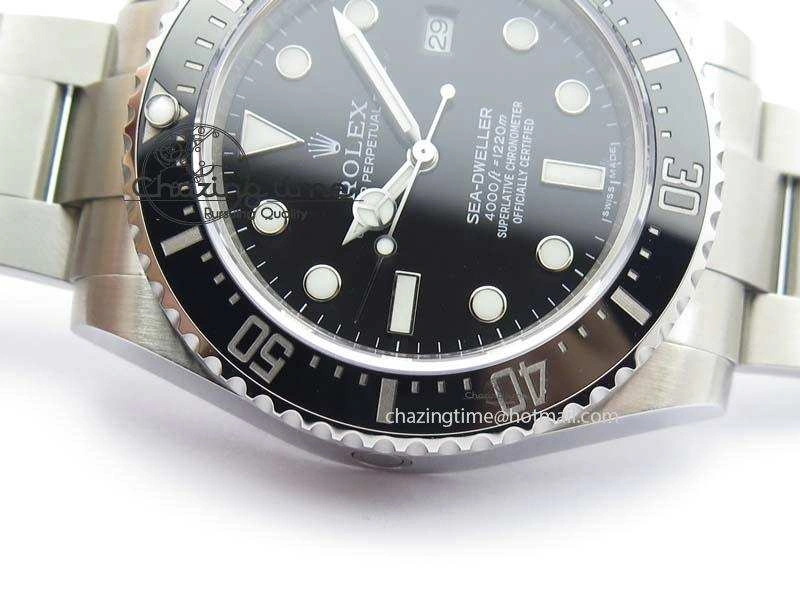 Sea-Dweller 116600 Black Ceramic 1:1 Noob Best Edition On SS Bracelet SA3135 V2