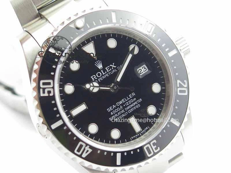 Sea-Dweller 116600 Black Ceramic BP Maker Best Edition On SS Bracelet SA3135