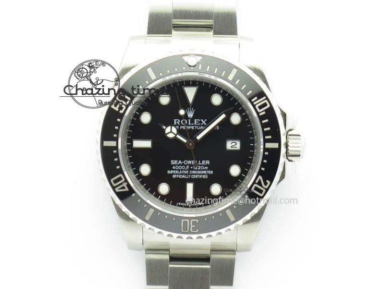 Sea-Dweller 116600 Black Ceramic Noob 1:1 Best Edition On SS Bracelet SA3135 V7