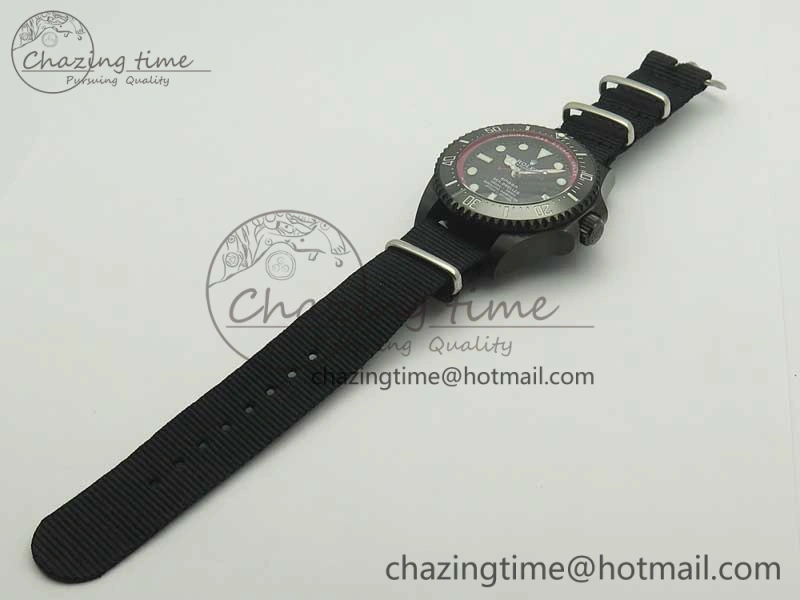 Sea-Dweller 116660 Ember PVD VRF Best Edition Black Dial on SS Bracelet A2836 MAX ( Free Black Strap)