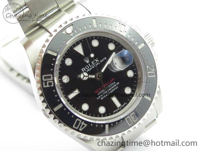 Sea Dweller 126600 2017 43mm SS BP Maker 1:1 Best Edition Black Dial On SS Bracelet A2824