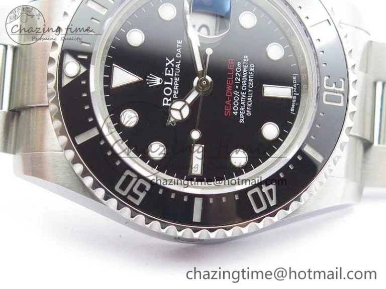 Sea Dweller 126600 2017 43mm SS BP Maker 1:1 Best Edition Black Dial On SS Bracelet A2824