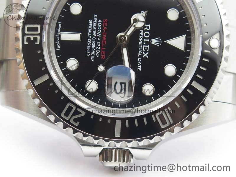 Sea Dweller 126600 2017 43mm SS BP Maker 1:1 Best Edition Black Dial On SS Bracelet A2824