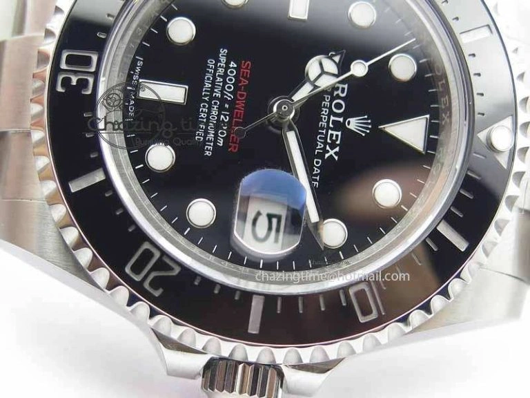 Sea Dweller 126600 43mm SS BP Maker Black Dial On SS Bracelet A2813