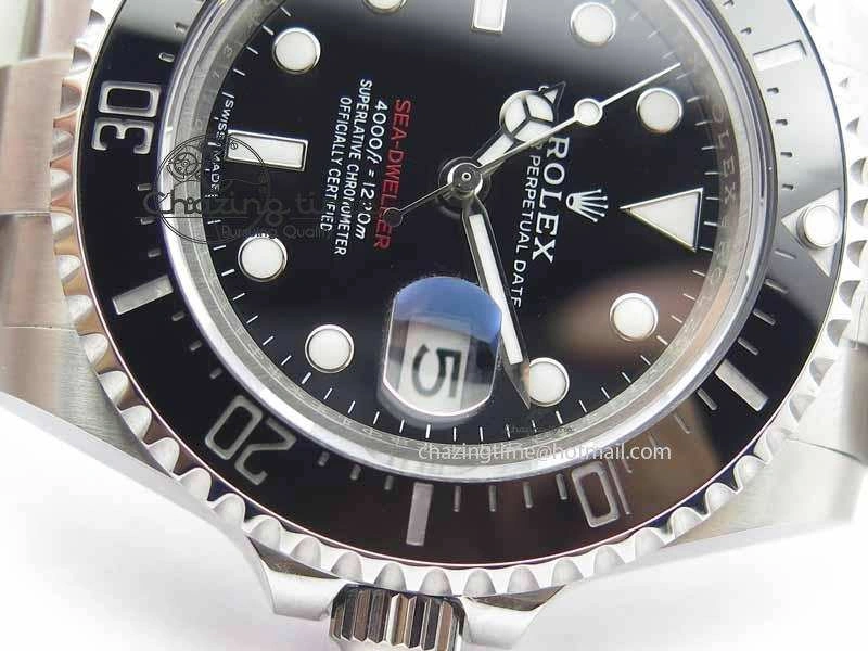 Sea Dweller 126600 43mm SS BP Maker Black Dial On SS Bracelet A2813