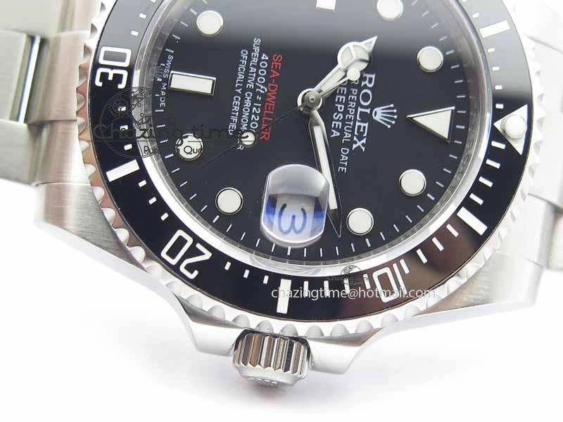 Sea Dweller 126600 43mm SS Black Dial On SS Bracelet A2836