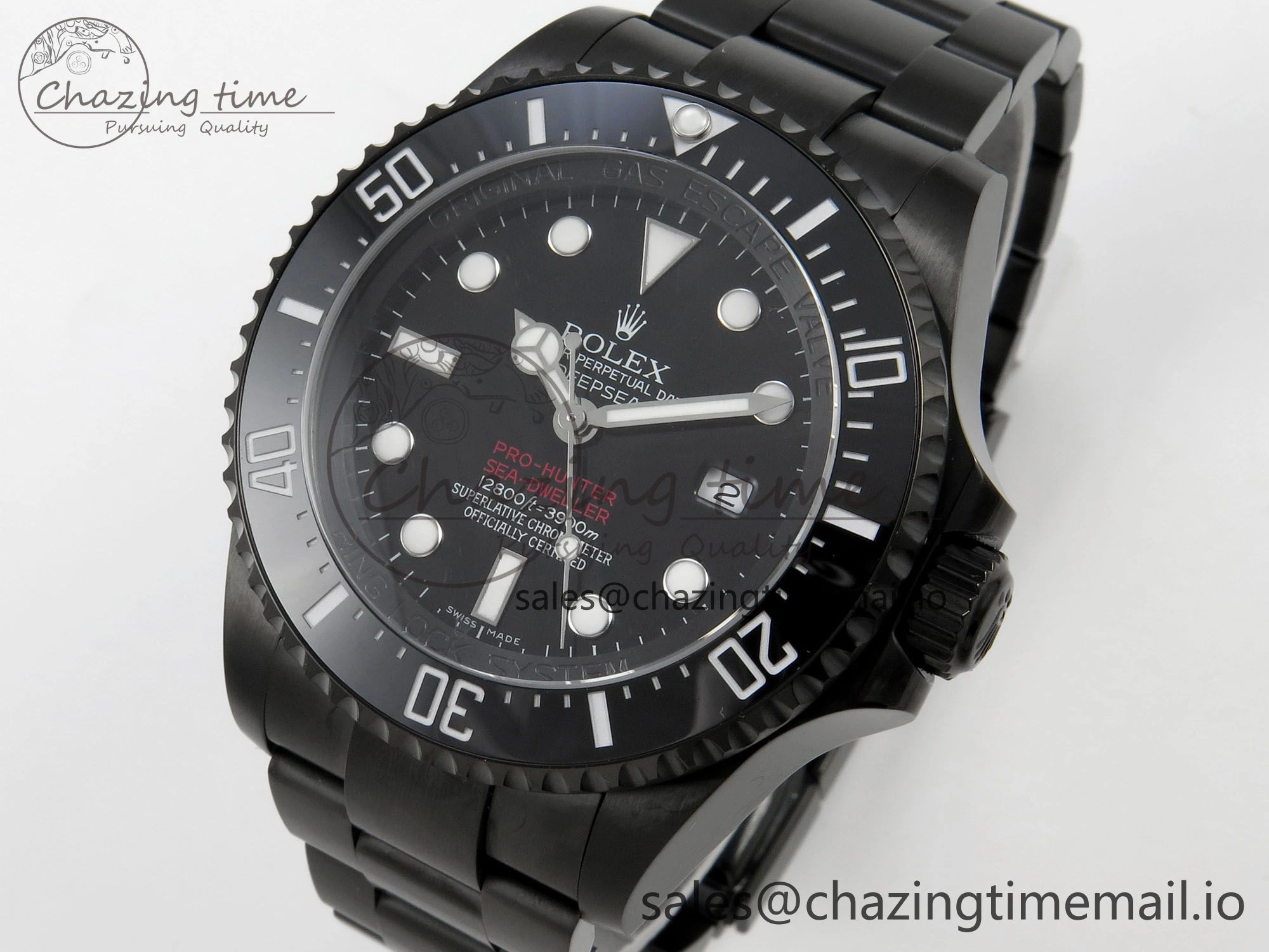 Sea-Dweller 126660 Blacken GMF 1:1 Best Edition Black Ombre Dial On DLC Bracelet SH3135