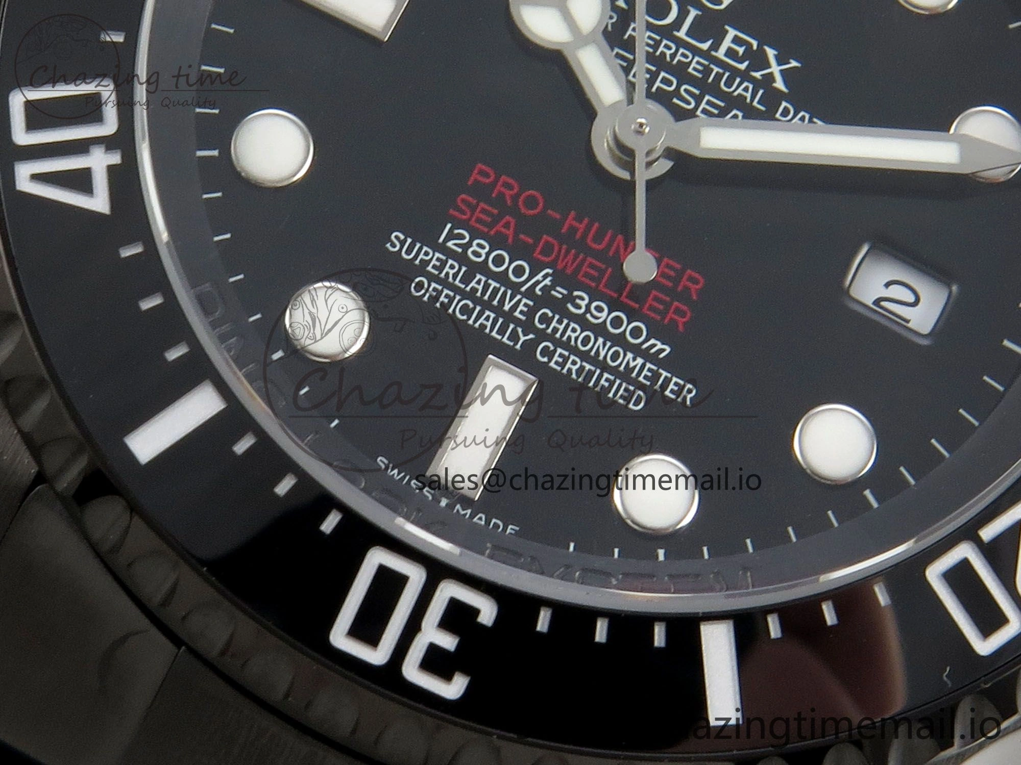 Sea-Dweller 126660 Blacken GMF 1:1 Best Edition Black Ombre Dial On DLC Bracelet SH3135