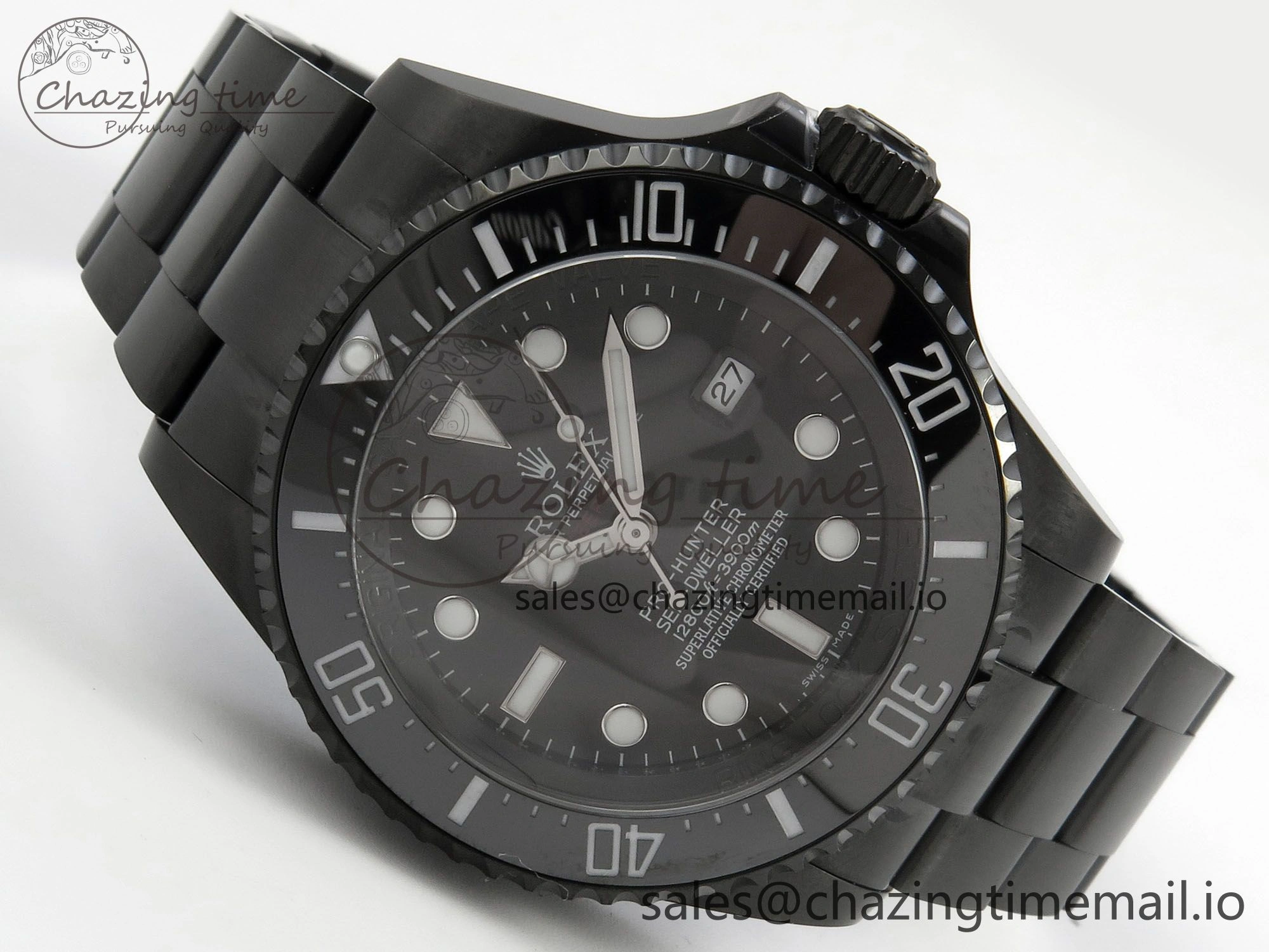 Sea-Dweller 126660 Blacken GMF 1:1 Best Edition Black Ombre Dial On DLC Bracelet SH3135